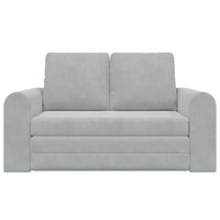 Divano Letto vitaXL 2-in-1 Grigio Chiaro 148x71x83 cm Velour 4106684