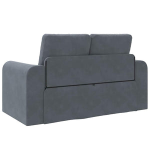 Divano Letto Aperto 2 in 1 Grigio Scuro 148x71x83 cm Velluto 4106685