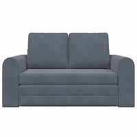 Divano Letto Aperto 2 in 1 Grigio Scuro 148x71x83 cm Velluto 4106685
