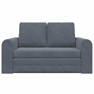 Divano Letto Aperto 2 in 1 Grigio Scuro 148x71x83 cm Velluto 4106685