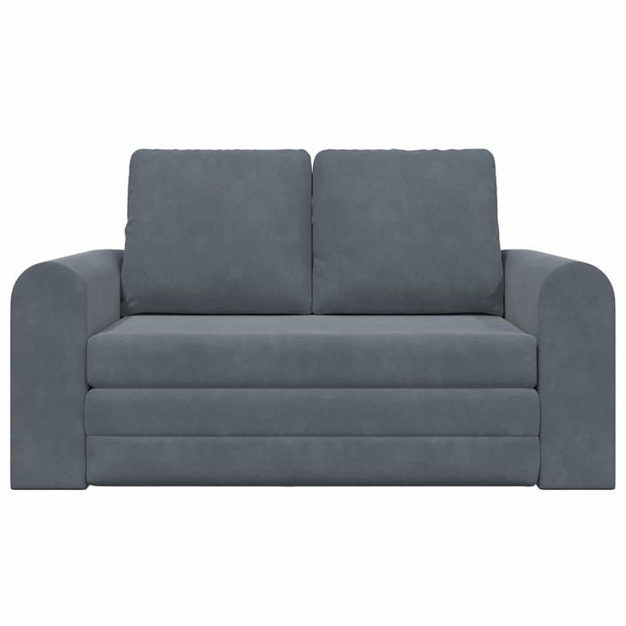 Divano Letto Aperto 2 in 1 Grigio Scuro 148x71x83 cm Velluto 4106685
