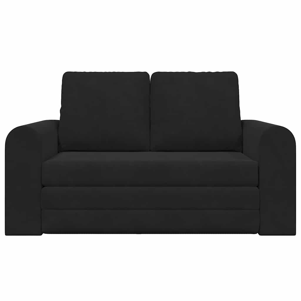 Divano letto a terra 2 in 1 nero 148x71x83 cm in tessuto 4106688