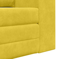 Divano letto 2-in-1 Giallo 148x71x83 cm in velluto 4106689