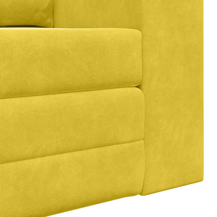 Divano letto 2-in-1 Giallo 148x71x83 cm in velluto 4106689