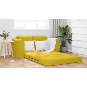 Divano letto 2-in-1 Giallo 148x71x83 cm in velluto 4106689
