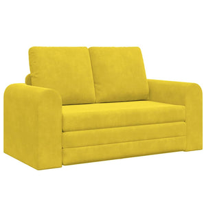 Divano letto 2-in-1 Giallo 148x71x83 cm in velluto 4106689