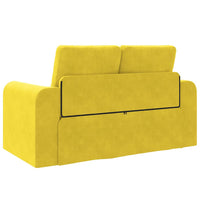 Divano letto 2-in-1 Giallo 148x71x83 cm in velluto 4106689