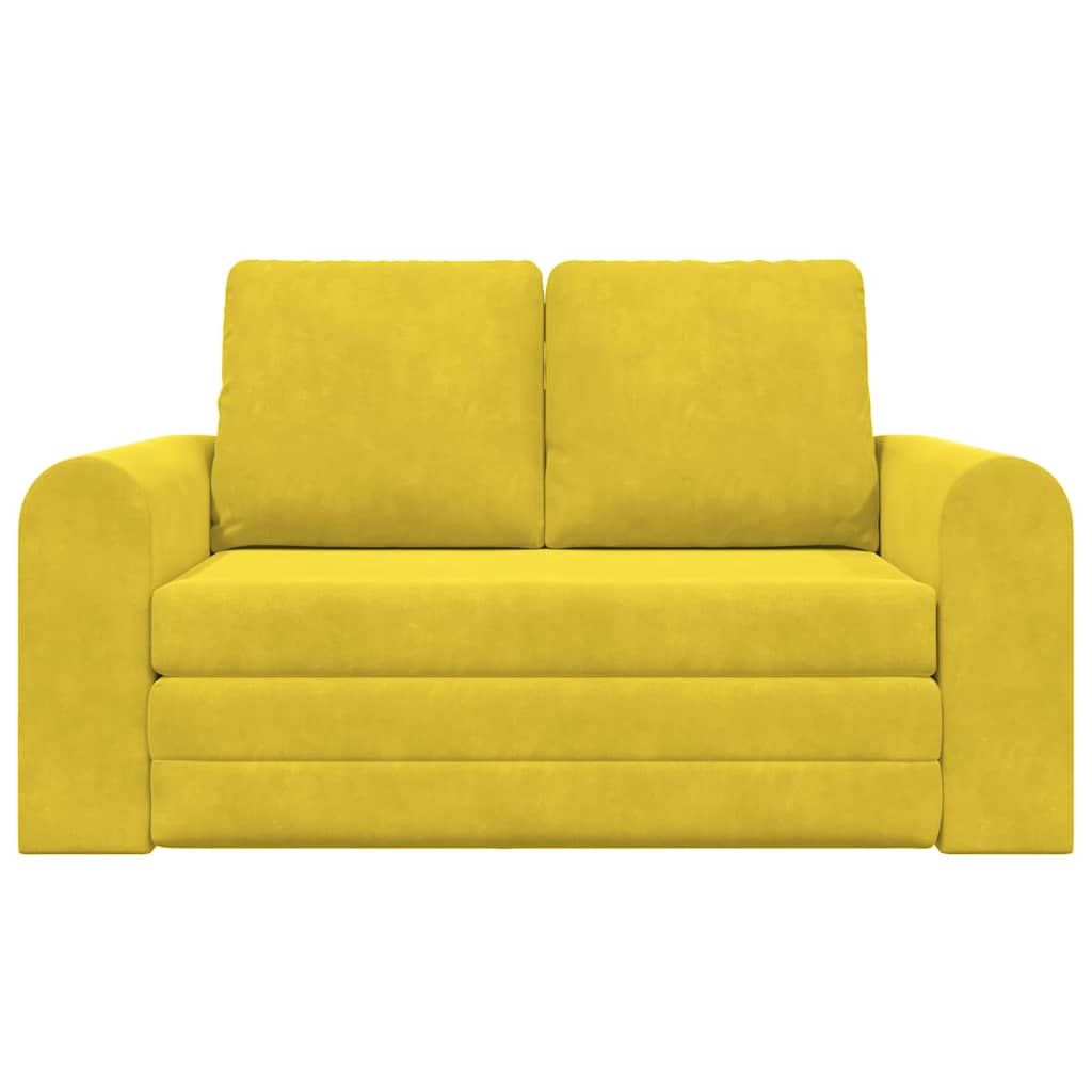 Divano letto 2-in-1 Giallo 148x71x83 cm in velluto 4106689