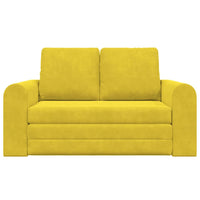 Divano letto 2-in-1 Giallo 148x71x83 cm in velluto 4106689