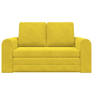 Divano letto 2-in-1 Giallo 148x71x83 cm in velluto 4106689