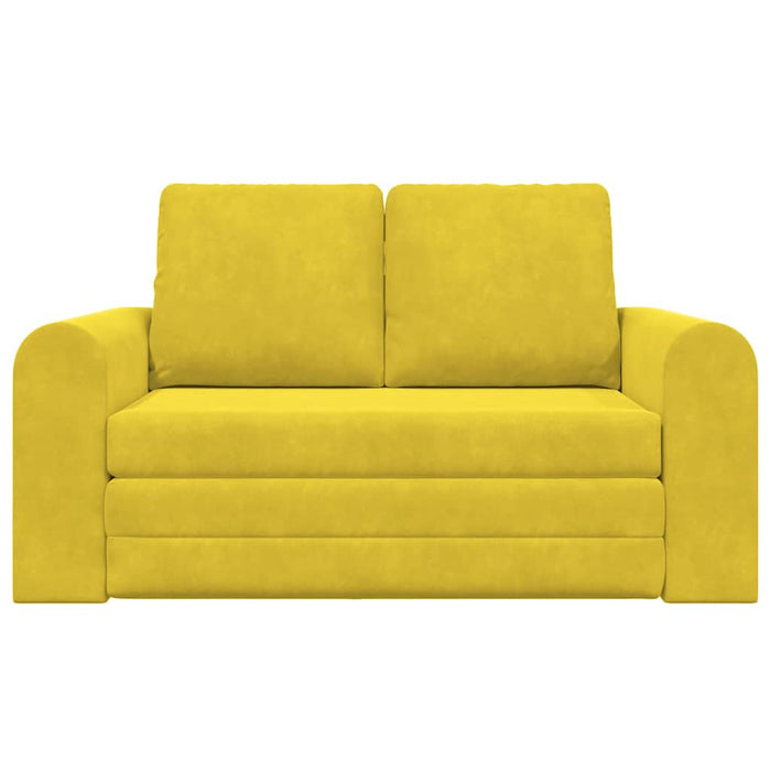 Divano letto 2-in-1 Giallo 148x71x83 cm in velluto 4106689