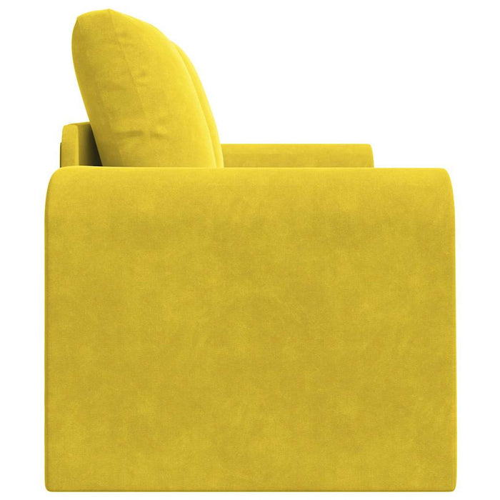 Divano letto 2-in-1 Giallo 148x71x83 cm in velluto 4106689