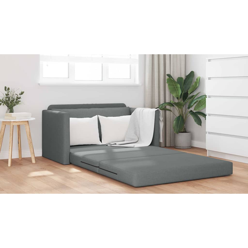 Divano letto a pavimento 2 in 1 Grigio scuro 124x71x78 cm Tessuto 4106692