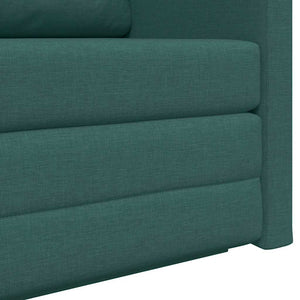 vidaXL Divano letto Verde scuro 124 x 71 x 78 cm Tessuto