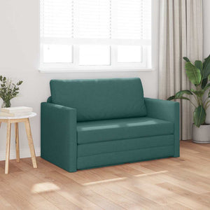 vidaXL Divano letto Verde scuro 124 x 71 x 78 cm Tessuto
