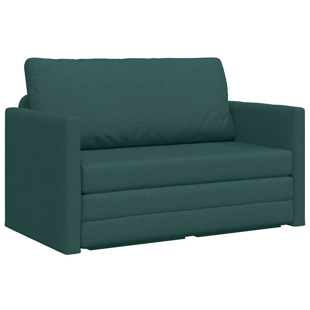 vidaXL Divano letto Verde scuro 124 x 71 x 78 cm Tessuto