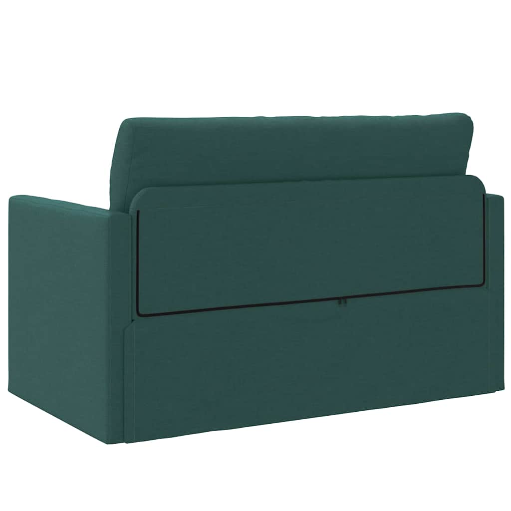 vidaXL Divano letto Verde scuro 124 x 71 x 78 cm Tessuto