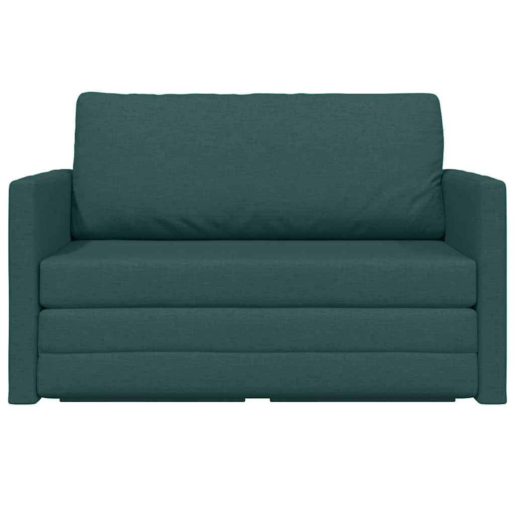 vidaXL Divano letto Verde scuro 124 x 71 x 78 cm Tessuto