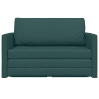 vidaXL Divano letto Verde scuro 124 x 71 x 78 cm Tessuto