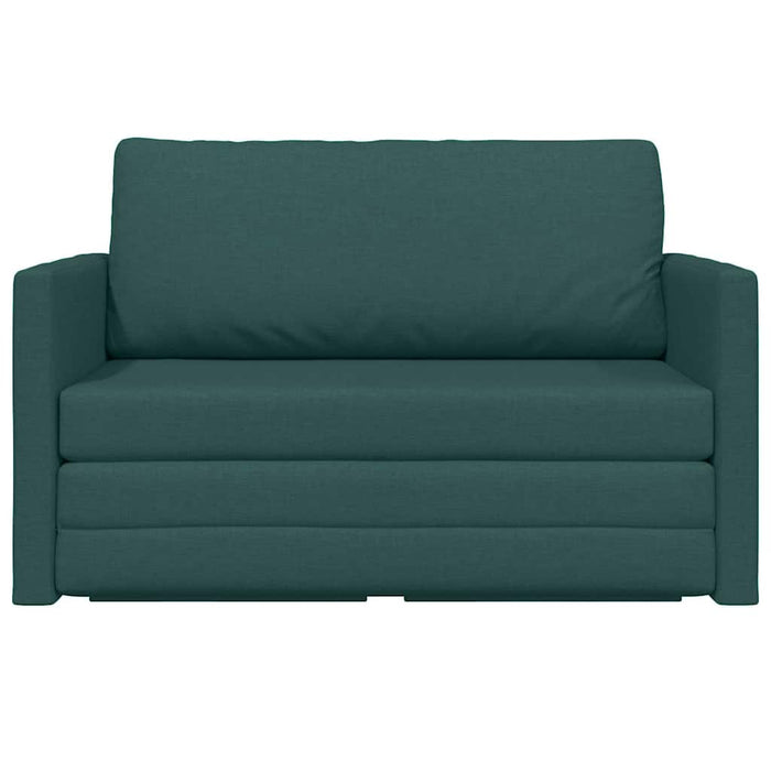vidaXL Divano letto Verde scuro 124 x 71 x 78 cm Tessuto