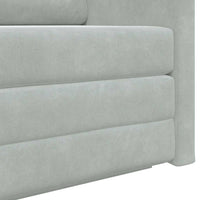 Divano Letto a Terra 2-in-1 Grigio Chiaro 124x204x61 cm Velvet 4106702