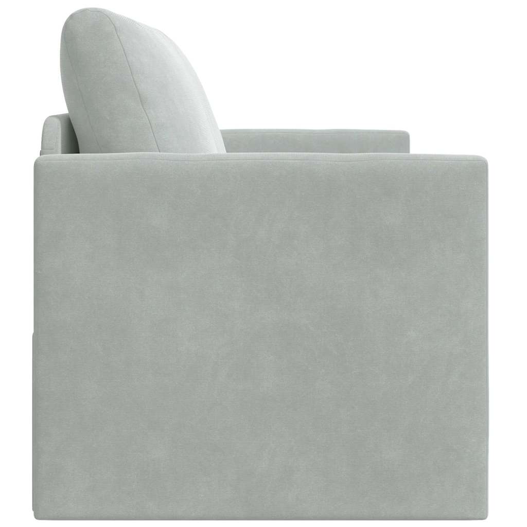 Divano Letto a Terra 2-in-1 Grigio Chiaro 124x204x61 cm Velvet 4106702