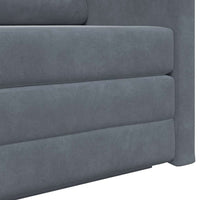 Divano Letto a Terra 2-in-1 Grigio Scuro 124x204x61 cm Velluto 4106703