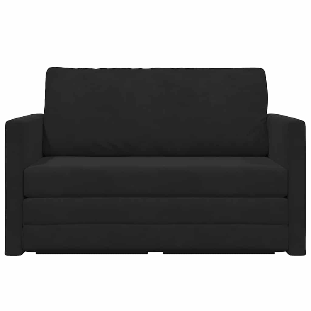 vidaXL Divano letto Nero 124 x 204 x 61 cm Velluto