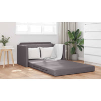 Divano Letto da Pavimento 2 in 1 Grigio 124x71x78 cm Pelle Sintetica 4106710