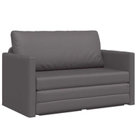 Divano Letto da Pavimento 2 in 1 Grigio 124x71x78 cm Pelle Sintetica 4106710