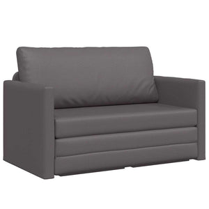 Divano Letto da Pavimento 2 in 1 Grigio 124x71x78 cm Pelle Sintetica 4106710