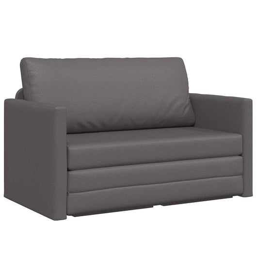 Divano Letto da Pavimento 2 in 1 Grigio 124x71x78 cm Pelle Sintetica 4106710