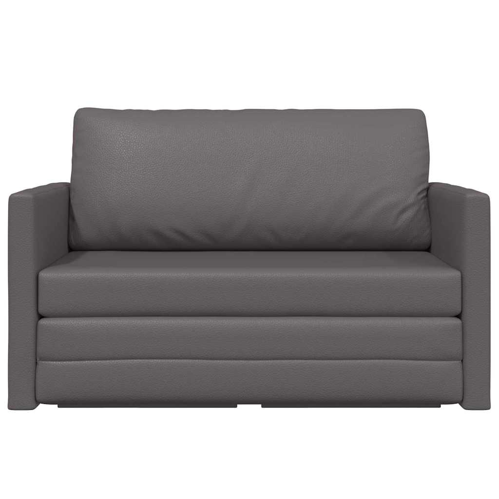 Divano Letto da Pavimento 2 in 1 Grigio 124x71x78 cm Pelle Sintetica 4106710