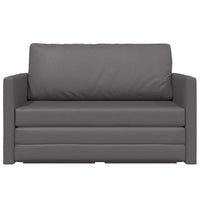 Divano Letto da Pavimento 2 in 1 Grigio 124x71x78 cm Pelle Sintetica 4106710