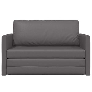 Divano Letto da Pavimento 2 in 1 Grigio 124x71x78 cm Pelle Sintetica 4106710