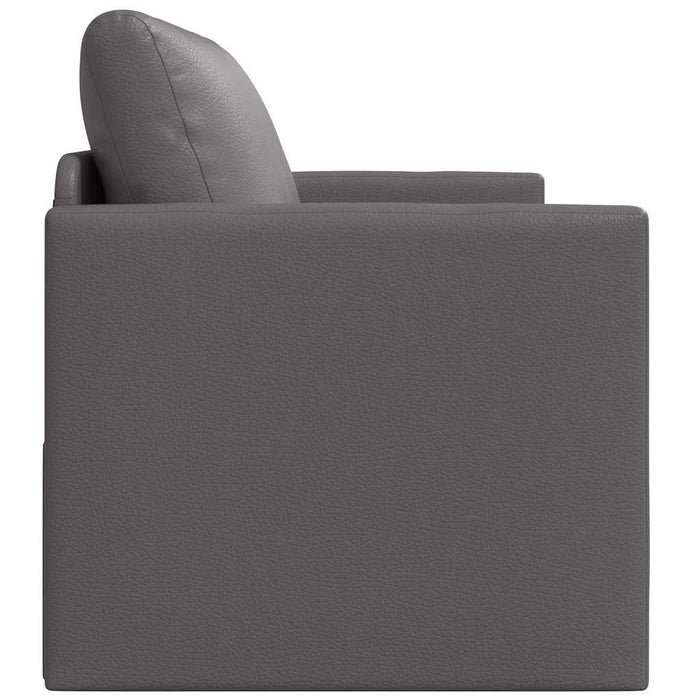 Divano Letto da Pavimento 2 in 1 Grigio 124x71x78 cm Pelle Sintetica 4106710