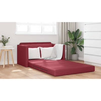 Divano a Terra Letto 2 in 1 Rosso Vino 124x71x78 cm Pelle Artificiale 4106711
