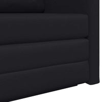 Divano a Terra Letto 2-in-1 Nero 124x71x78 cm Pelle Sintetica 4106713