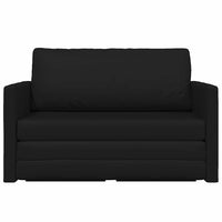 Divano a Terra Letto 2-in-1 Nero 124x71x78 cm Pelle Sintetica 4106713