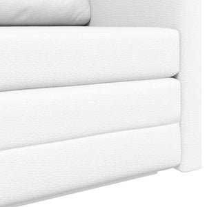 Divano Letto a Pavimento 2-in-1 Bianco 124x71x78 cm Pelle Artificiale 4106714