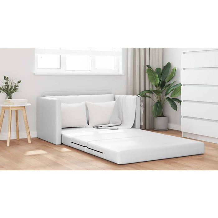 Divano Letto a Pavimento 2-in-1 Bianco 124x71x78 cm Pelle Artificiale 4106714