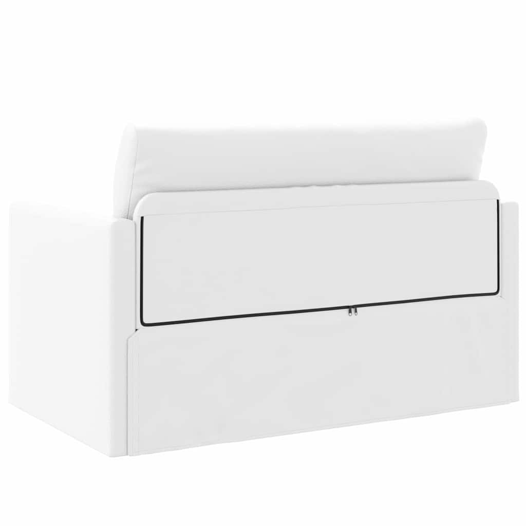 Divano Letto a Pavimento 2-in-1 Bianco 124x71x78 cm Pelle Artificiale 4106714