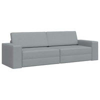 Divano Letto da Pavimento 2-in-1 Grigio Chiaro 245x150x60.5 cm Tessuto 4106715