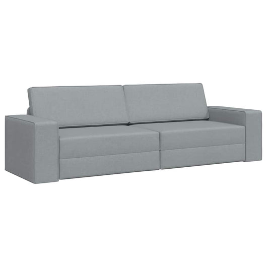 Divano Letto da Pavimento 2-in-1 Grigio Chiaro 245x150x60.5 cm Tessuto 4106715