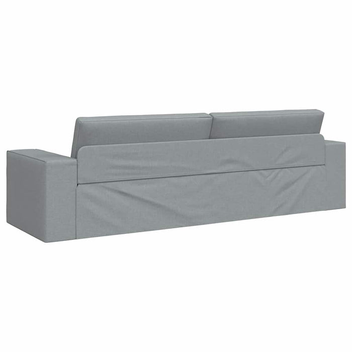 Divano Letto da Pavimento 2-in-1 Grigio Chiaro 245x150x60.5 cm Tessuto 4106715