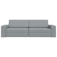 Divano Letto da Pavimento 2-in-1 Grigio Chiaro 245x150x60.5 cm Tessuto 4106715