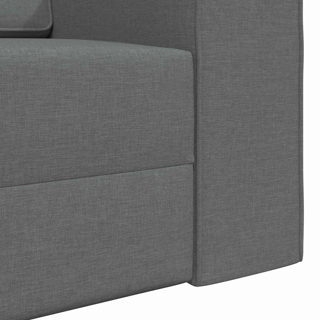 Divano Letto 2-in-1 Grigio Scuro 245x150x60.5 cm Tessuto 4106716