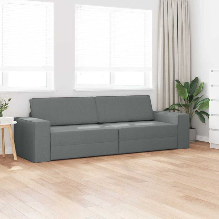 Divano Letto 2-in-1 Grigio Scuro 245x150x60.5 cm Tessuto 4106716
