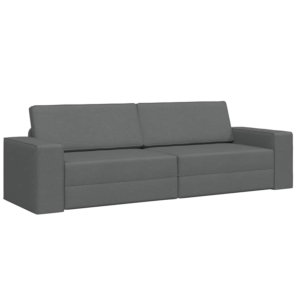 Divano Letto 2-in-1 Grigio Scuro 245x150x60.5 cm Tessuto 4106716