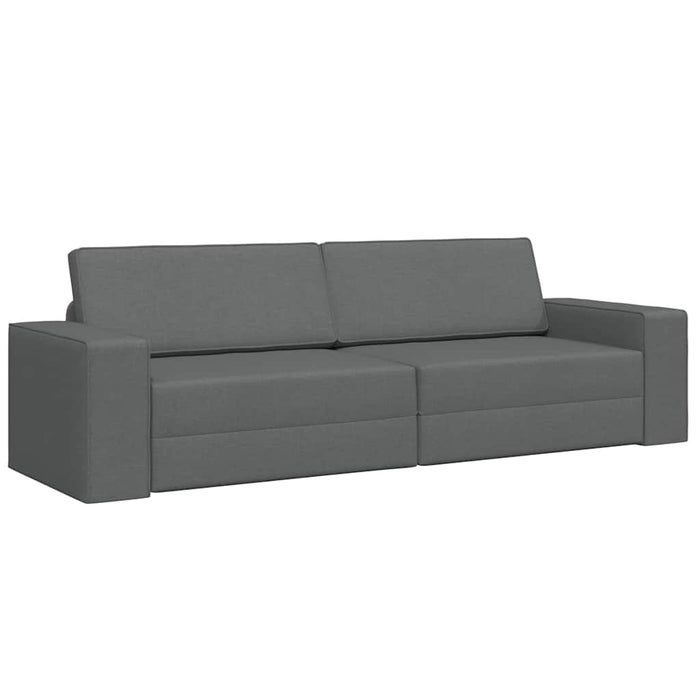 Divano Letto 2-in-1 Grigio Scuro 245x150x60.5 cm Tessuto 4106716
